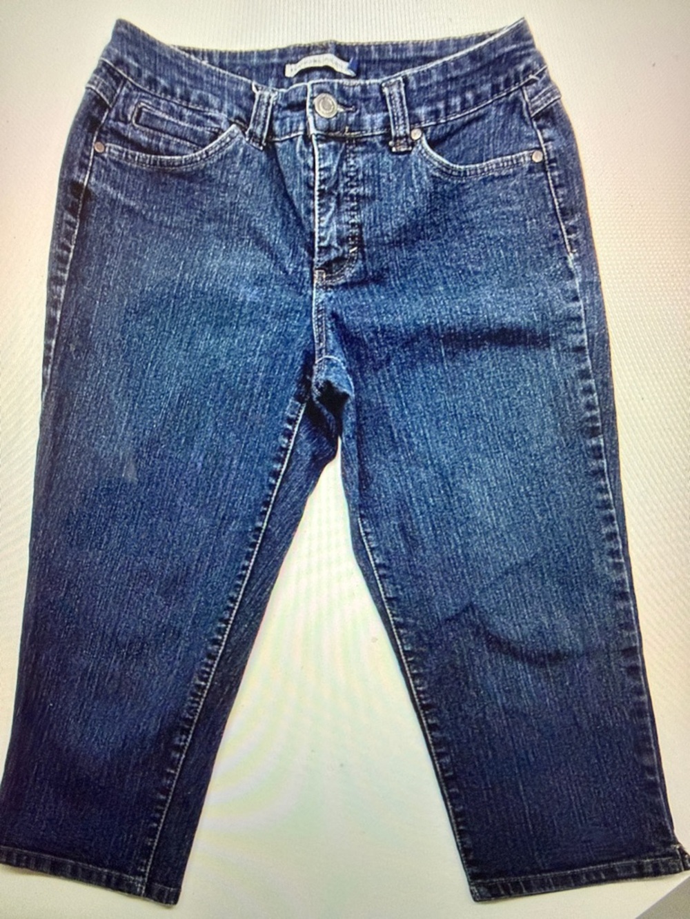 Bandolinoblu Womens Capri Jeans Dark Wash SZ 6